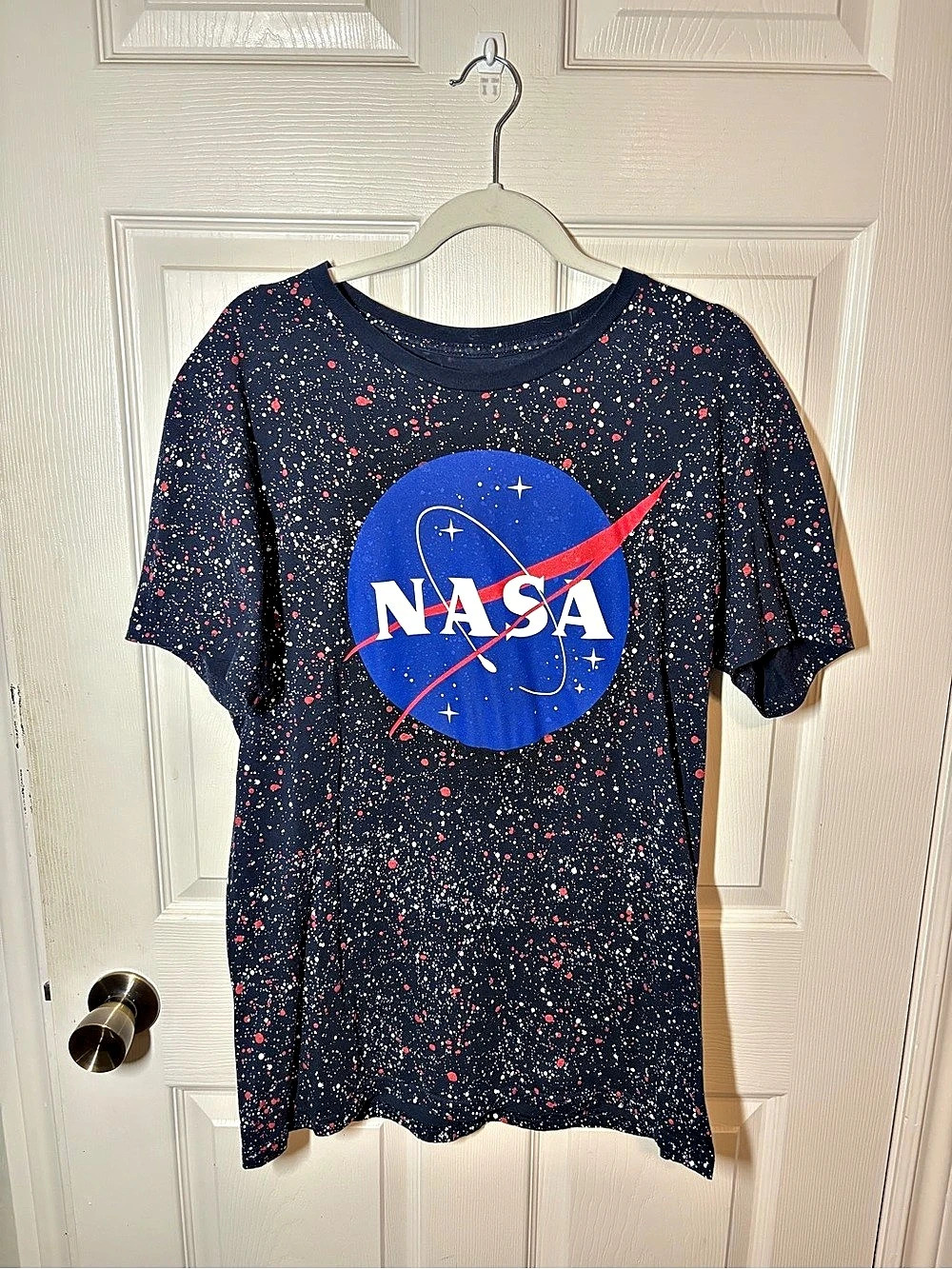 Buzz Aldrin NASA Graphic Tee Black & Red Size Lage